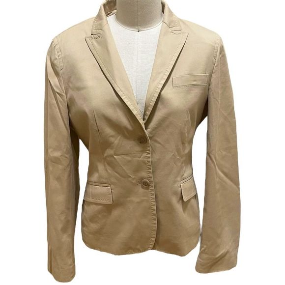 J. Crew Tan Khaki Blazer Suit Jacket Size 6 Workwear Career